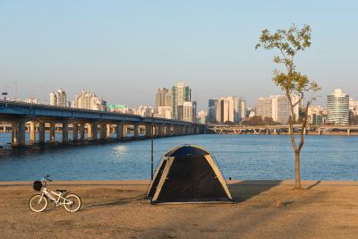여의도 한강공원 텐트
