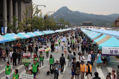 서울 차 없는 날 유기동물 관련 거리행진