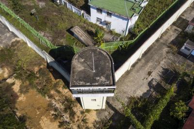 구 광주교도소 담장과 초소 항공사진