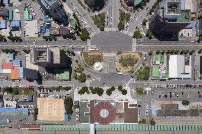 광주역과 광장 항공사진