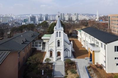 거룩한 말씀의 수녀회 성당과 목동성당 항공사진