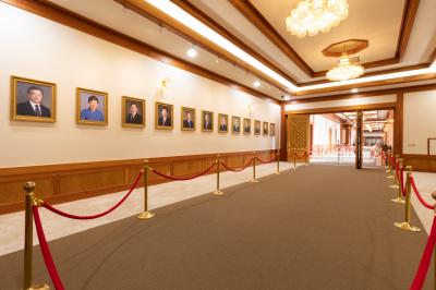 청와대 본관 1층 세종실 입구 전실 벽면에 걸린 역대 대한민국 대통령 초상화