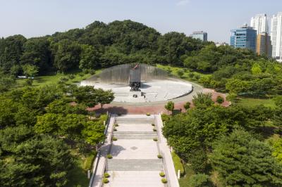 5·18기념공원 현황조각 및 추모승화공간 항공사진