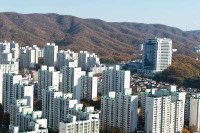 분당신도시 아파트와 KT빌딩