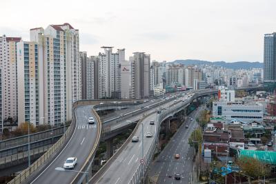 성북구 월곡동과 종암동 일대의 내부순환도로