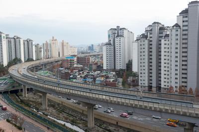 성북구 월곡동과 종암동 일대의 내부순환도로