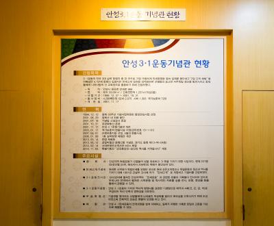 안성 3·1운동 기념관 현황판