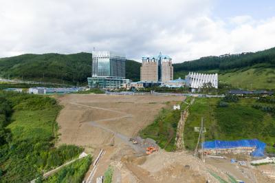 강원랜드 호텔 항공사진