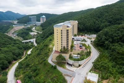 하이캐슬 리조트와 강원랜드 호텔 항공사진