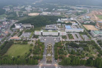 경상남도청사 항공사진