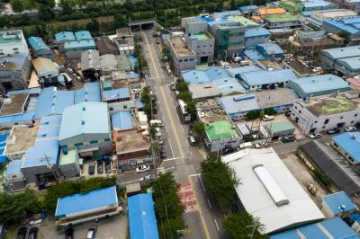 부산사상공업단지 전경 항공사진