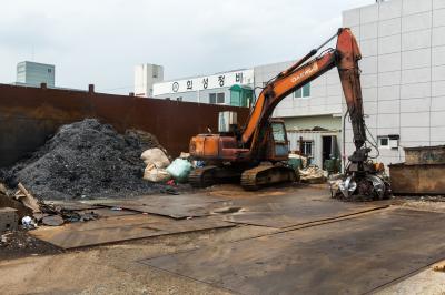 부산사상공업단지 내 고철처리장 전경