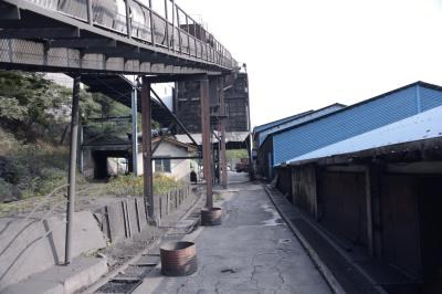 석탄 운반 벨트 측면