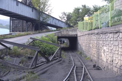 도계읍 탄광촌 탄차 레일