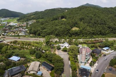 나주 구 남평역 항공사진