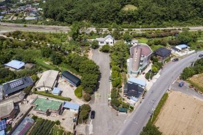 나주 구 남평역 입구 항공사진