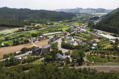 나주 구 남평역 부근 항공사진