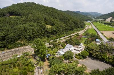 나주 구 남평역과 광장 항공사진