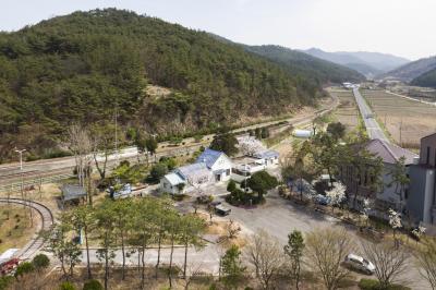 나주 구 남평역 본관 항공사진