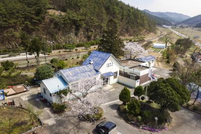 나주 구 남평역 본관 항공사진
