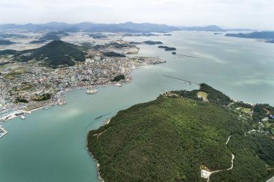 소록도와 고흥 녹동항 항공사진