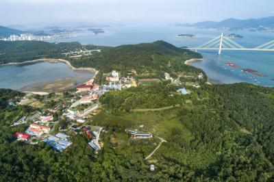 소록도 마을 전경 항공사진