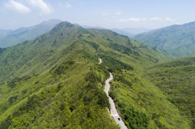 지리산 성삼재 고갯길 항공사진