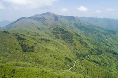 지리산 성삼재 고갯길 항공사진
