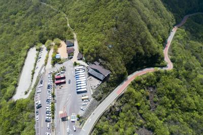 지리산 성삼재 휴게소 항공사진
