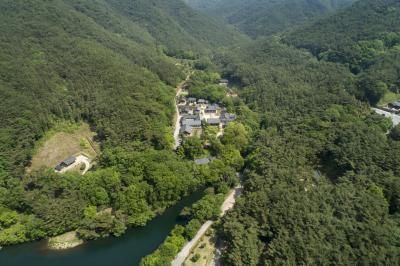 지리산 천은사 항공사진