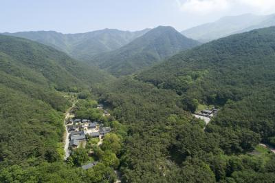 지리산 천은사 항공사진