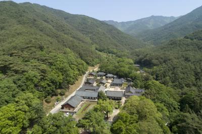 지리산 천은사 항공사진