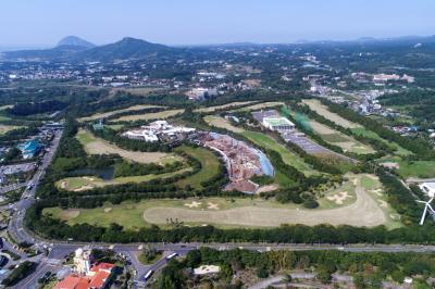 중문관광단지 공사 중인 모습