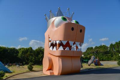 중문관광단지 '박물관은 살아있다 제주' 앞 조형물