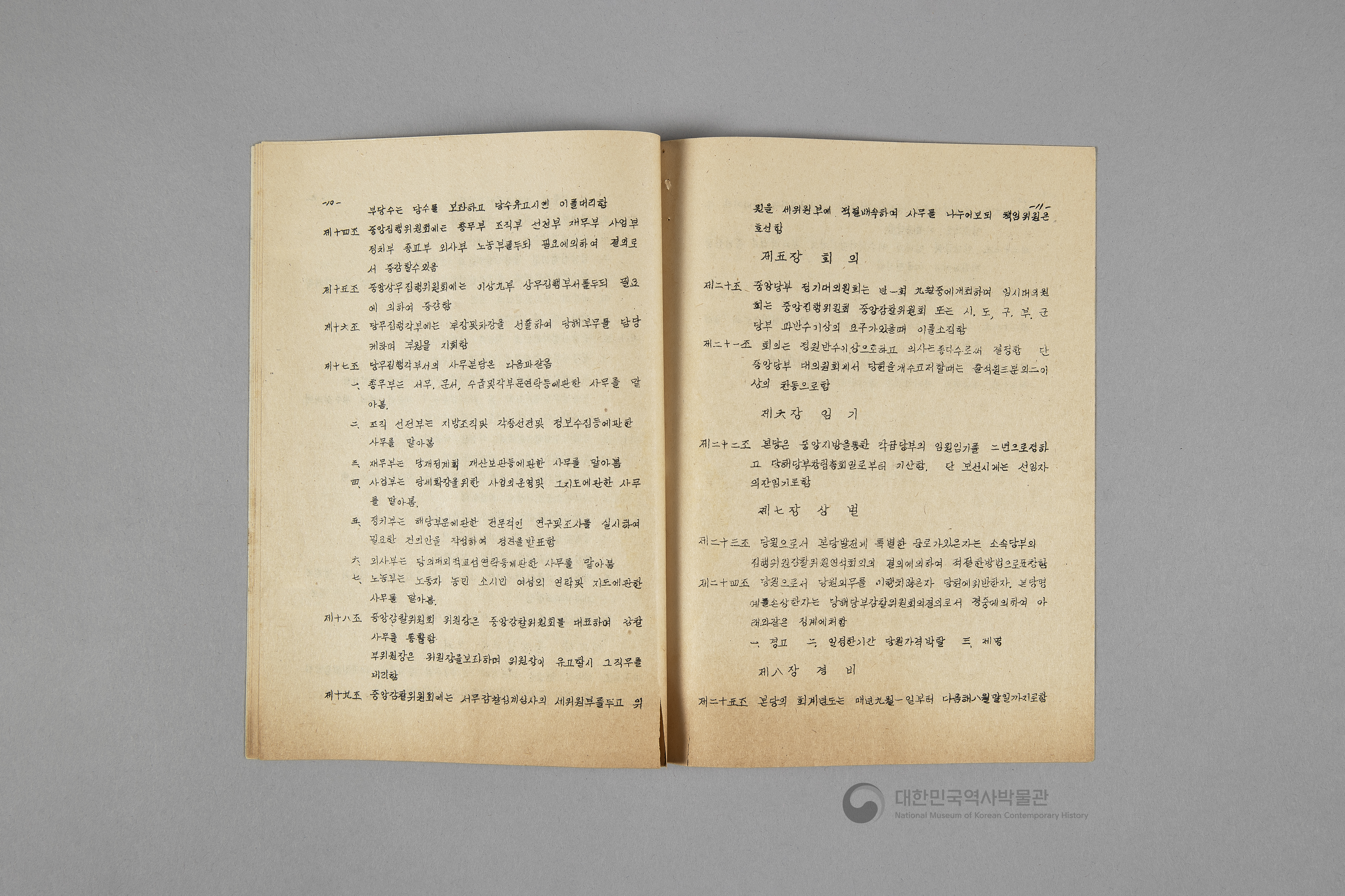 대한여자국민당 선언, 당강, 당책, 당헌