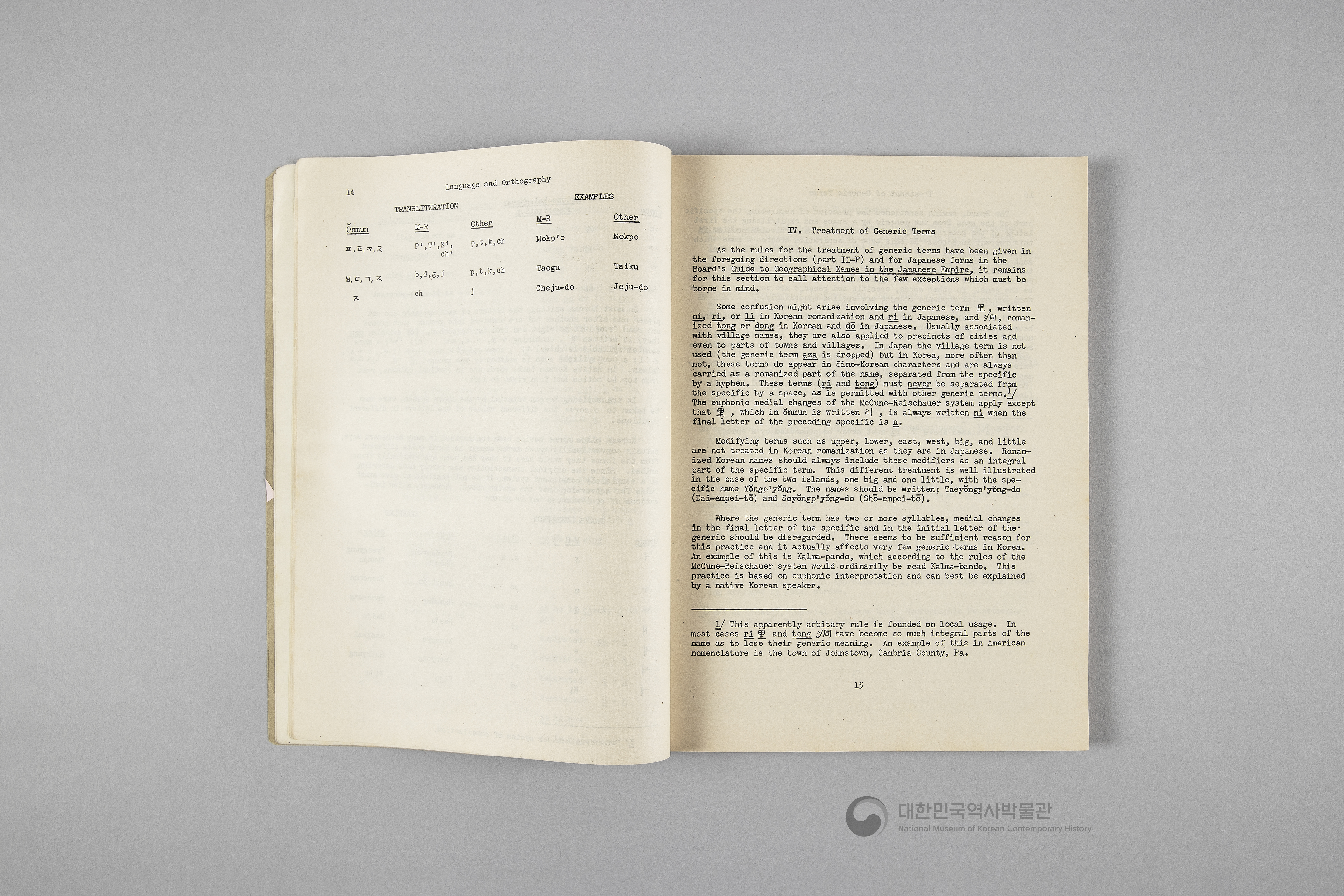 조선의 지명 안내서