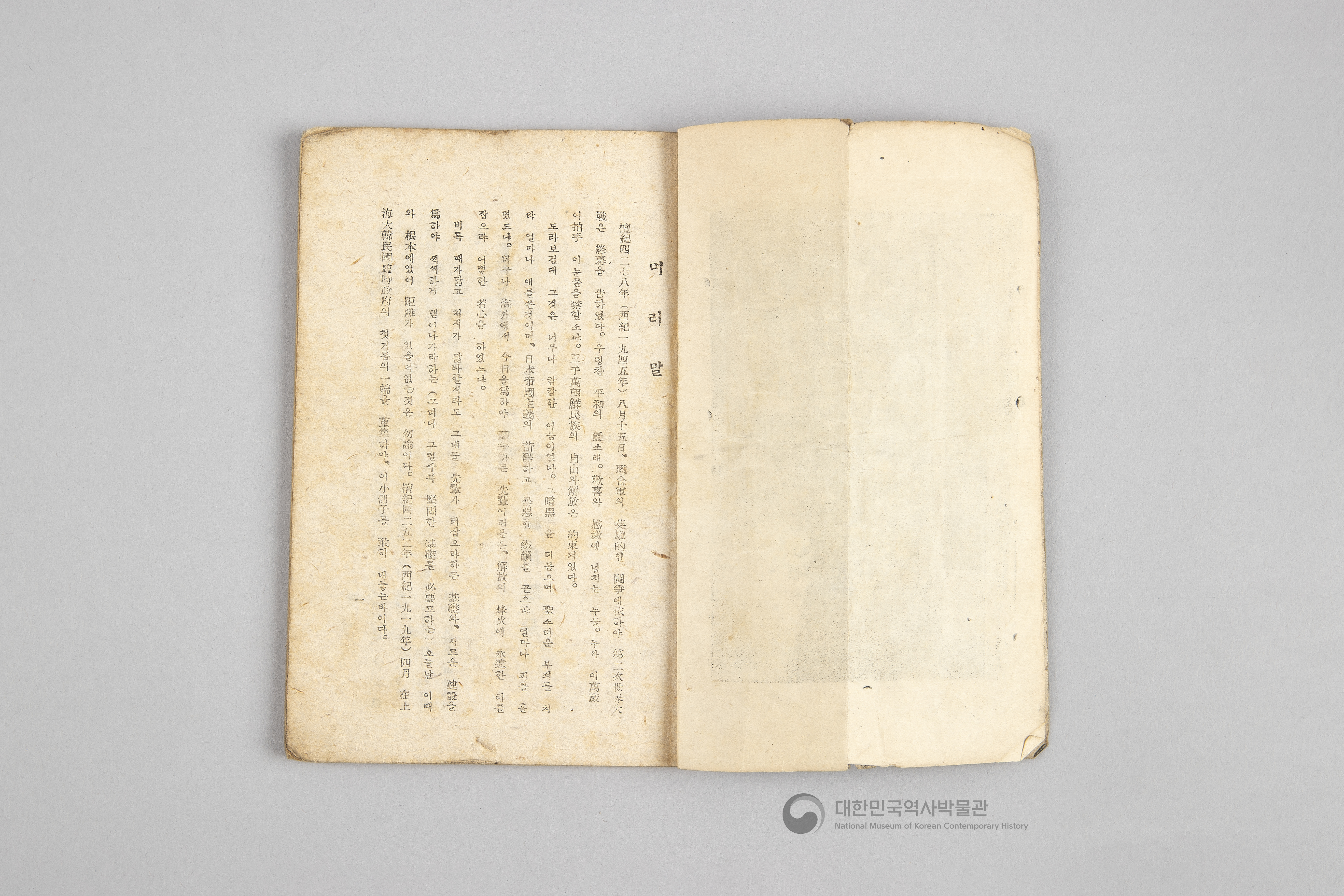 대한민국 임시 정부의 내용