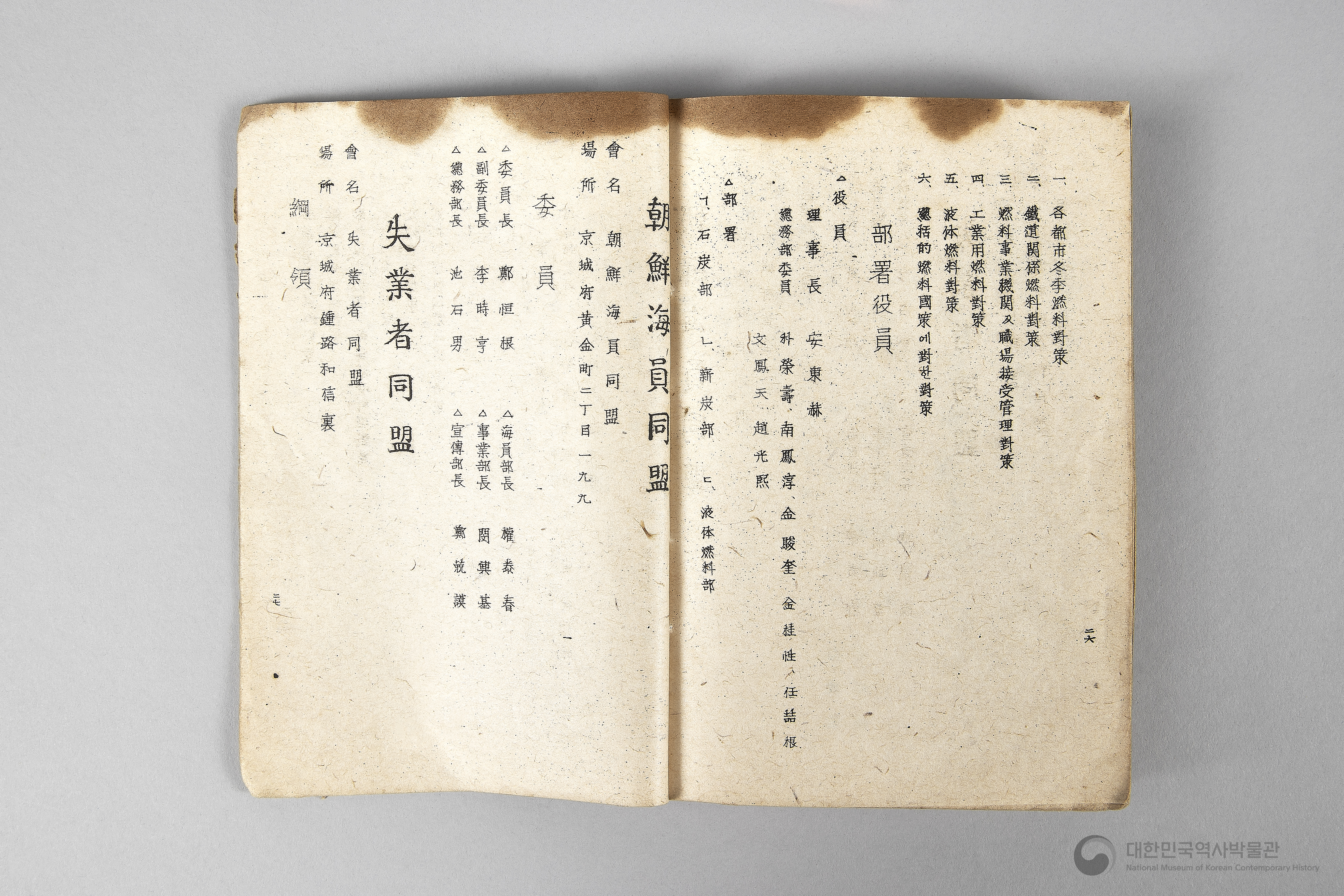 각 정당, 각 단체 해설