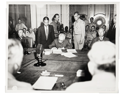 일본 항복문서 조인식 사진