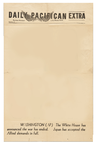 Daily Pacifican 1945년 8월 15일자 호외