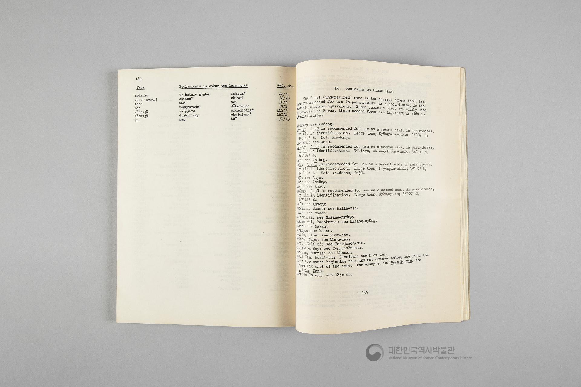 조선의 지명 안내서