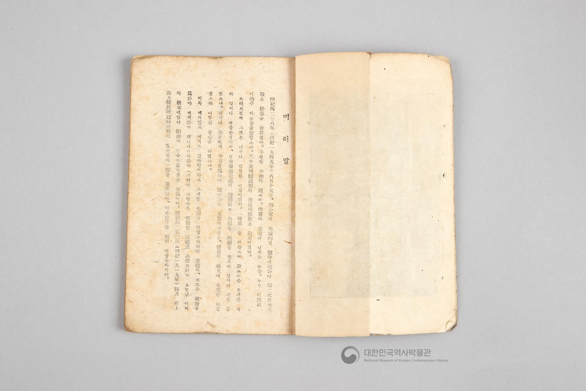 대한민국 임시 정부의 내용