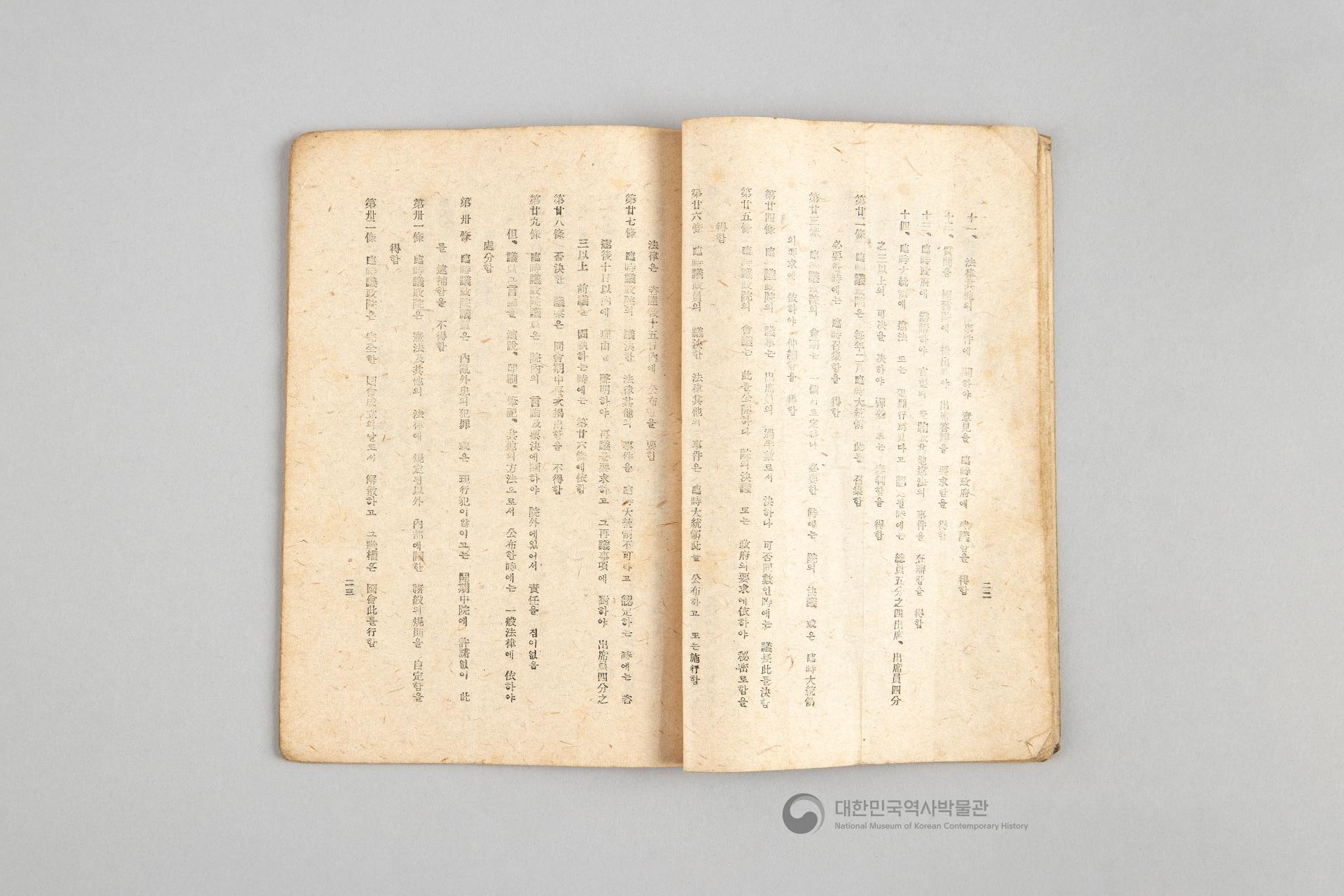 대한민국 임시 정부의 내용