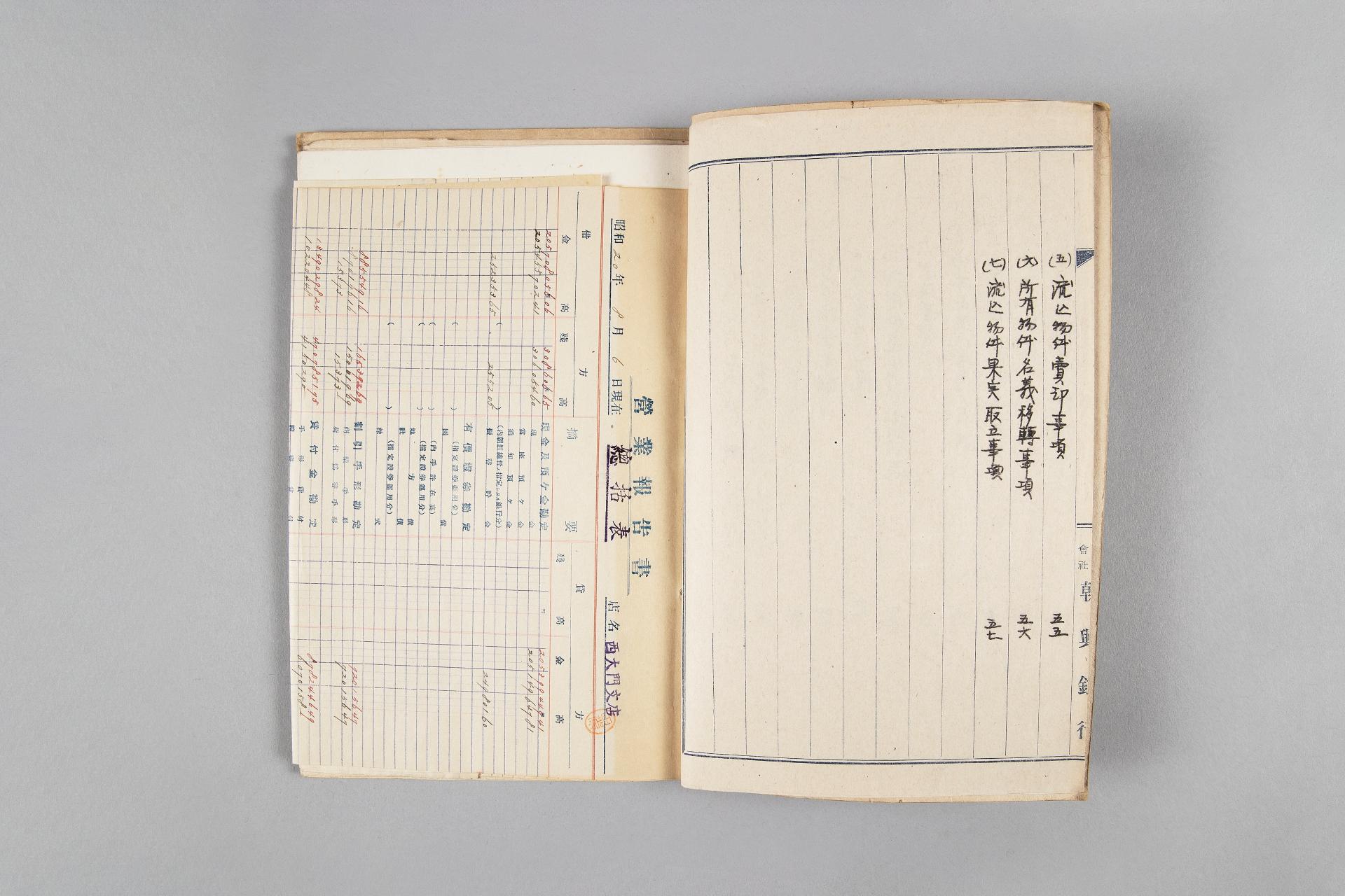 광복직후 조흥은행서대문지점 사무인계서