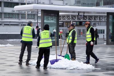 광화문광장 설경